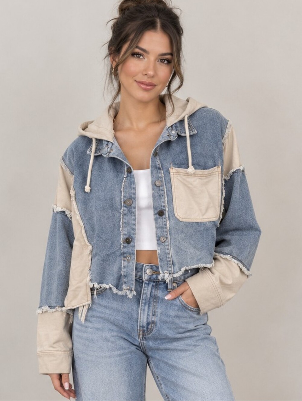 NWOT Easel Oversized JeanJacket Size Small